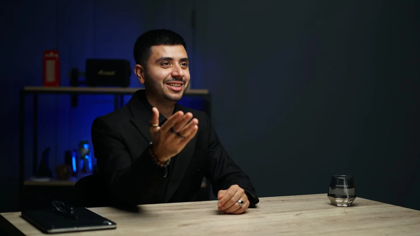 Aziz Huseynov at his desk